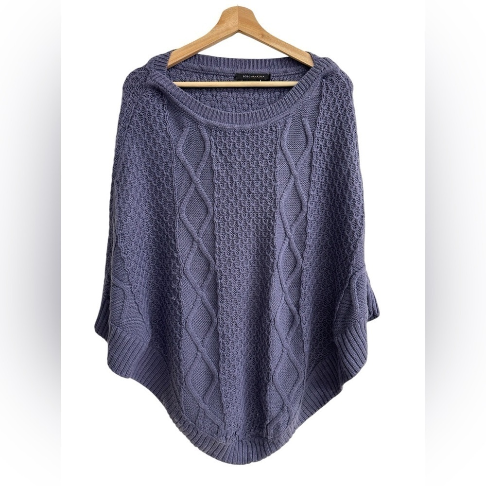 BCBGMaxAzria Cable Knit Pancho Sweater